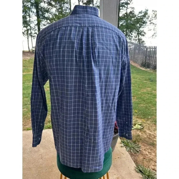Daniel cremieux long sleeve blue plaid button up large signature collection - Picture 4 of 5